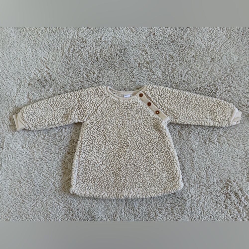 Nordstrom Cream Fuzzy Sweater - 12 months
